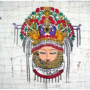   Colorful Chinese Batik Tapestry Miao Girl Wedding Hat 