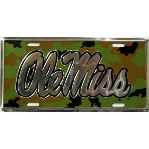  Ole Miss Camoflage License Plate Frame NCAA Everything 