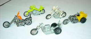 Vintage Diecast Motorcycle Chopper Toy Lot 21pc Collection w/ Mattell 