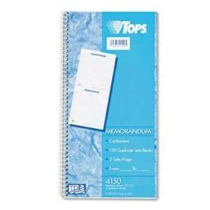  TOPS® Duplicate Memorandum Book BOOK,NCR,BOUND MEMORANDUM 