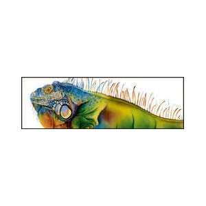  Iguana Framed Canvas Giclee: Home & Kitchen