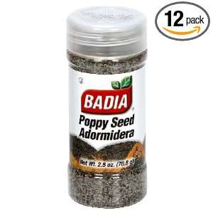 Badia Poppy Seed, 2.5 Ounce (Pack of 12):  Grocery 