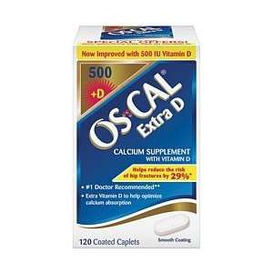  Os Cal 500 Plus Extra D Coated Caplets 120 Health 