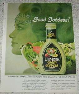 1967 advertising page Wish Bone GREEN GODDESS salad dressing Pretty 