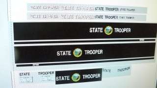 North Carolina State Trooper 2011 Charger Decals 1:18 Custom  