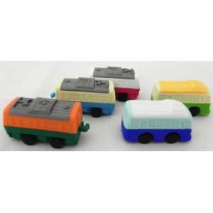  Bus & Train Eraser 5 Pcs: Office Products