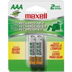  Maxell MH03 2BP AAA 800 mAh Rechargeable Batteries   2 