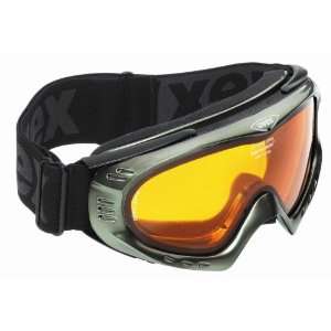 UVEX F2 High Performance Ski Goggle,Green Chrome Frame with Double 