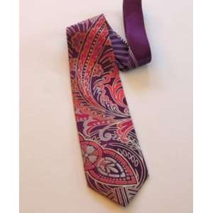  Shades of Purple and Red Abstract Paisley tie Everything 