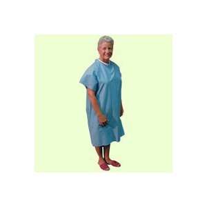  Duromed Convalescent Gown, With Tape Ties, Blue, Each 