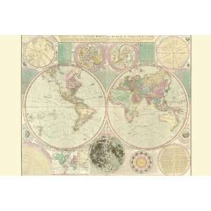  World Map 28X42 Canvas Giclee