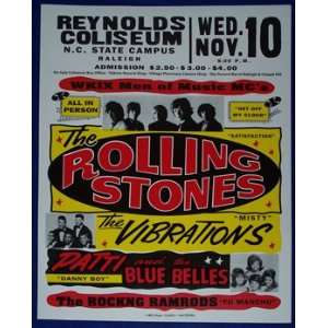  Rolling Stones 1965 Concert Poster