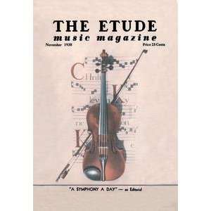  Vintage Art Violin on Magazine Cover   02953 6