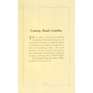  Conway, South Carolina. This Pamphlet Is Prepared And 