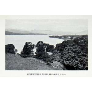  1912 Print Windermere Lake English District Landscape 