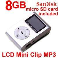 Sandisk 8GB 8 GB Micro SD HC Card+Mini Clip digital media LCD  