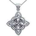 Sterling Silver Celtic Spiritual Trinity Symbol Necklace  Overstock 