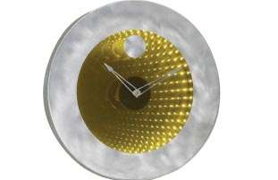 Jon Gilmore Designs Interstellar Silver 2 way Mirror Clock 