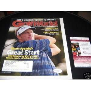 Stuart Appleby Masters Jsa/coa Signed Golf Magazine   Autographed Golf 