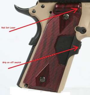 RED DOT LASER GRIPS FOR FULL SIZE 1911 FRAME W/3 1/16 SCREW FIT BY 