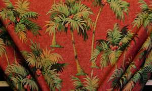 126 Palm Tree BEDSPREAD or DRAPERY Fabric by the yard  