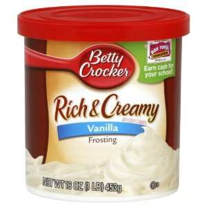Betty Crocker Rich & Creamy Frosting Vanilla 16 Oz 4 Packs  