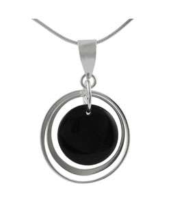 Sterling Silver Black Onyx Necklace  