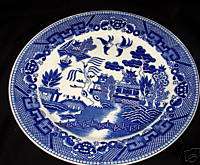 BLUE WILLOW DINNER PLATES MARKED JAPAN  