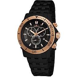 Invicta Mens Pro Diver Black and Goldtone Chronograph Watch 