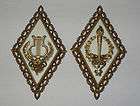 Vintage Set of 2 HOMCO/Dart Ind Gold & White Molded Resin Wall Plaques 