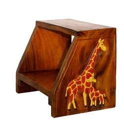 Hand carved Giraffe Book Shelf  