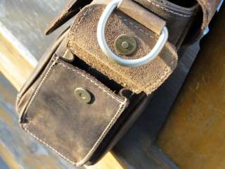   Vintage Leather messenger Briefcases Laptop Bag Satchel Brown  