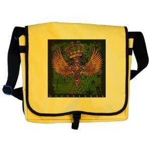  Messenger Bag Angel Winged Crown Cross 