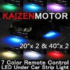 Color 5 Pattern 90 LED Glow Under Car Neon Light Kit With Wireless 