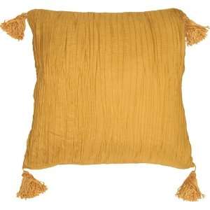  Pillow Decor   Crinkle Silk in Gold 18 x 18 Decorative 