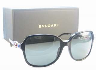 NEW Bvlgari 8069B 50187 Black BlueRed / Grey Sunglasses  