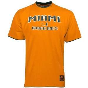 Miami Hurricanes Green Youth Double Layer T shirt  Sports 