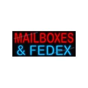  Mailboxes & FED EX Neon Sign Patio, Lawn & Garden