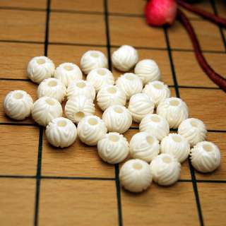 Cool 10mm X 8mm Carved Bone Round Beads 50 PCS (863011)  