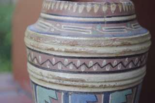 Very Old Mexican Pottery Tonala Style Vase 1920 30s  