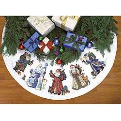 St. Nicholas Counted Cross Stitch Tree Skirt Kit  Overstock
