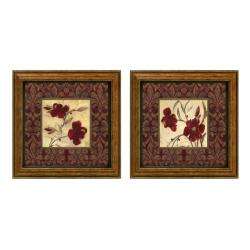 Roxi Gray Ruby Red 2 piece Framed Wall Art  Overstock