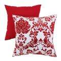 Paris 18 inch Red/ White Decorative Pillows (Set of 2)  
