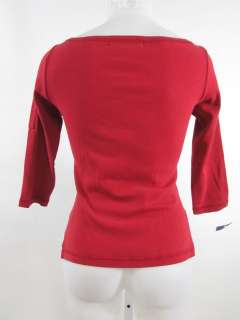 JUICY COUTURE Red 3/4 Sleeve Knit Top Sz S  