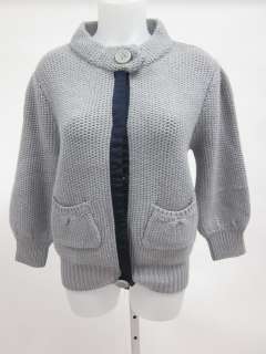 LAUNDRY BY DESIGN Gray 3/4 Sleeve Sweater Cardigan Sz L  