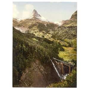  Photochrom Reprint of The Matterhorn and the Findelenbach 