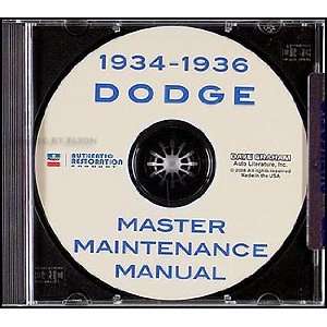    1934 1935 1936 Dodge Shop Repair Manual on CD ROM Dodge Books