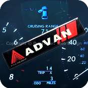  advan aluminium alloy metal resin 3d chrome car badge emblem logo 