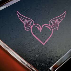  Heart With Wings Pink Decal Car Truck Window Pink Sticker 
