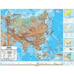  Asia Advanced Physical Wall Map 2nd Ed Backboard